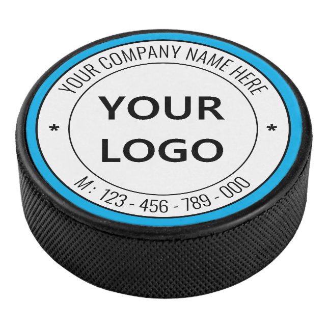 Your Company Logo and Text Hockey Puck Template (3/4)