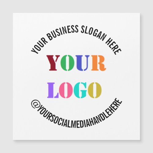 Your Company Logo and Text Magnetic Business Card