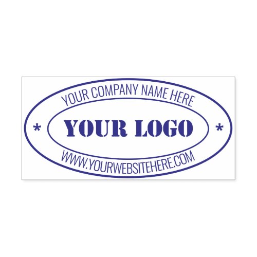 Your Company Logo and Text Oval Self_inking Stamp