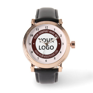 Your Company Logo and Text Personalized Watch