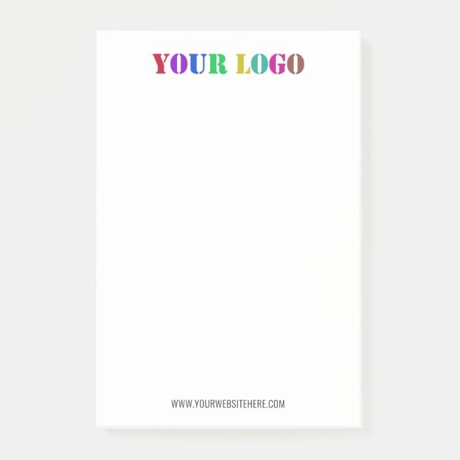 Your Company Logo and Text Post-it® Notes Example (Front)