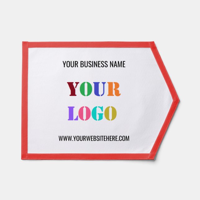 Your Company Logo and Text Promotional Pennant (Front)