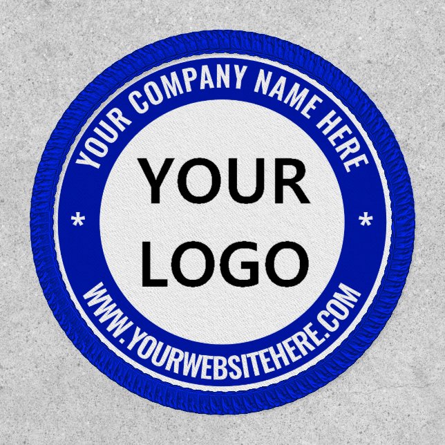 Your Company Logo and Text Round Patch Template (Front)