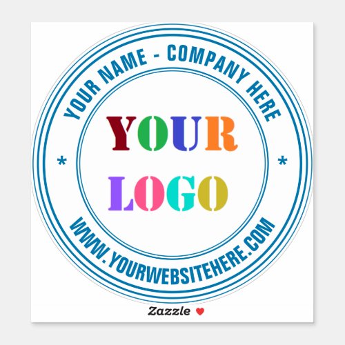 Your Company Logo and Text Round Sticker