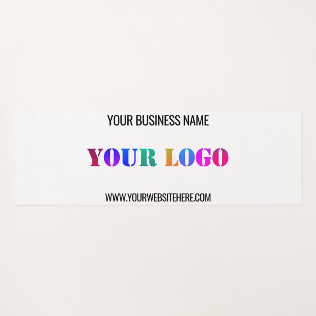 Your Company Logo and Text Yoga Mat Example (Back (Horizontal))