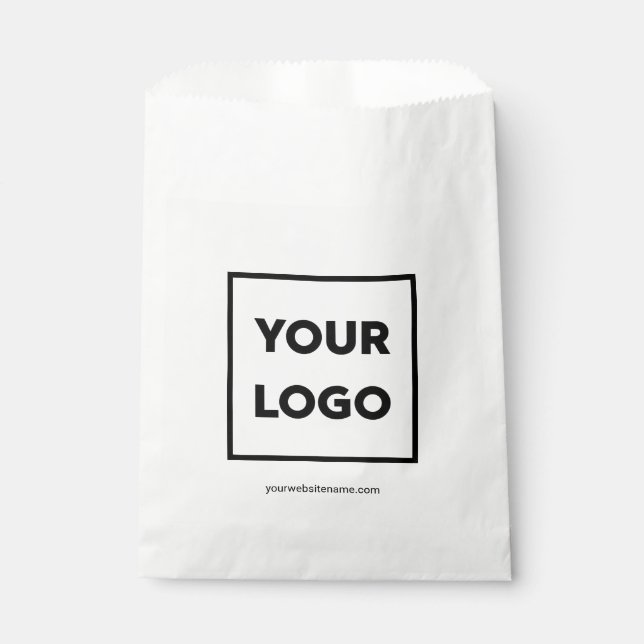 Your Company Logo and Website Business Favor Bag (Front)