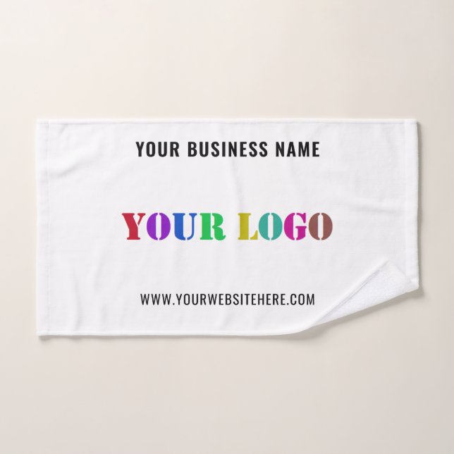 Your Company Logo Branded Bath Towels Template (Hand Towel)