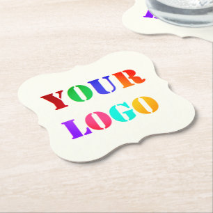Your Company Logo Branded Business Paper Coasters