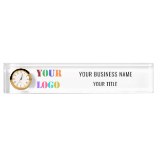 Your Company Logo Branded Desk Name Plate Template