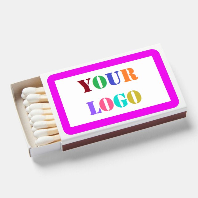 Your Company Logo Branded Matchboxes Example (Front Open)