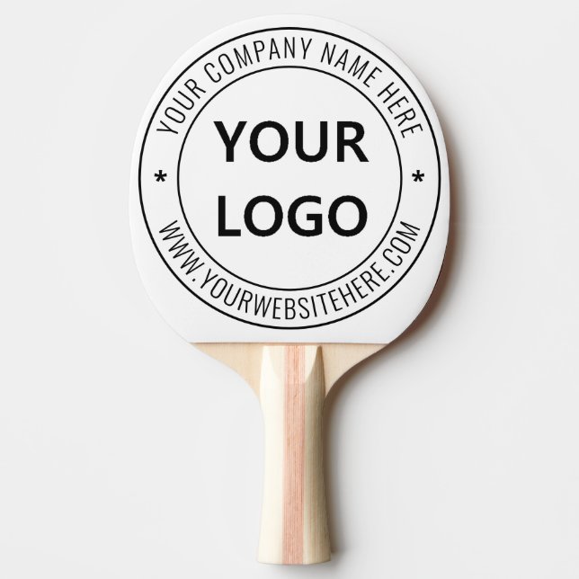 Your Company Logo Branded Ping Pong Paddle Example (Front)