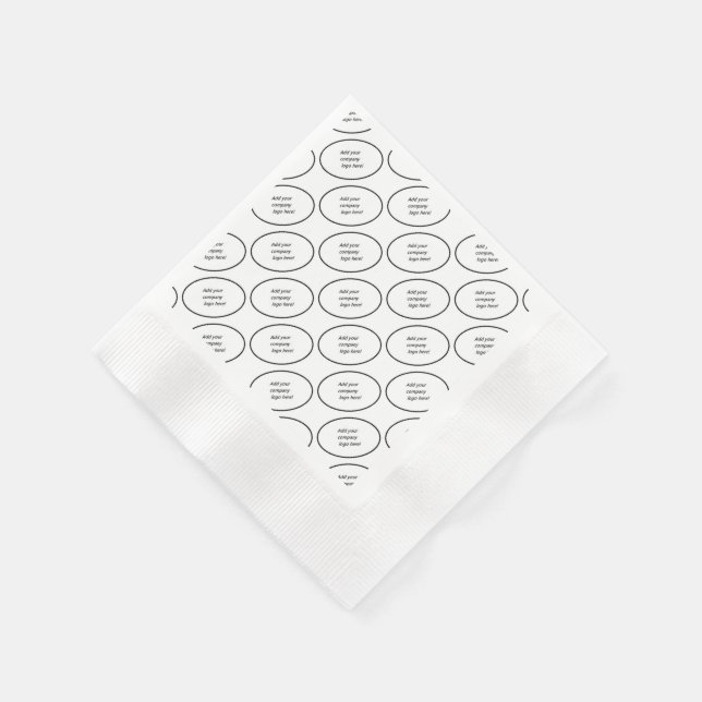 Your Company Logo Branding Name Custom Print Napkins (Corner)