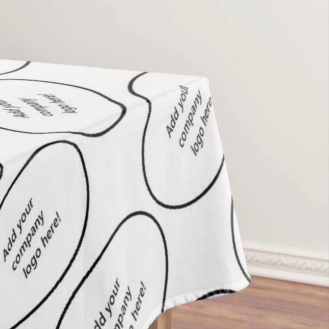 Your Company Logo Branding Name Custom Print Tablecloth (In Situ)