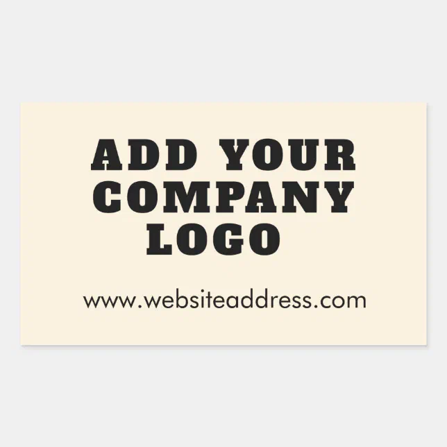 Your Company Logo Business Owner Rectangular Sticker | Zazzle