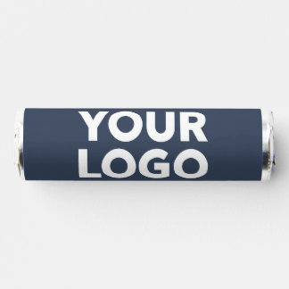 Your Company Logo Business Website on Navy Blue Breath Savers® Mints