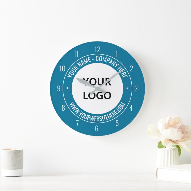 Your Company Logo Clock Example Custom Text (Home)