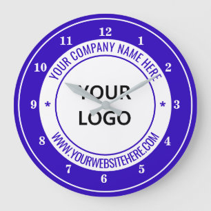 Your Company Logo Clock Template with Custom Text