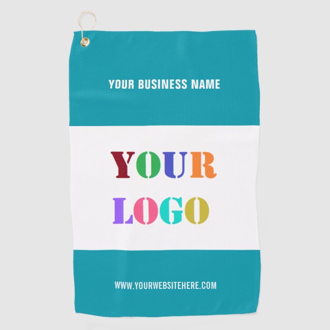 Your Company Logo Cusom Text and Color Golf Towel (Front)