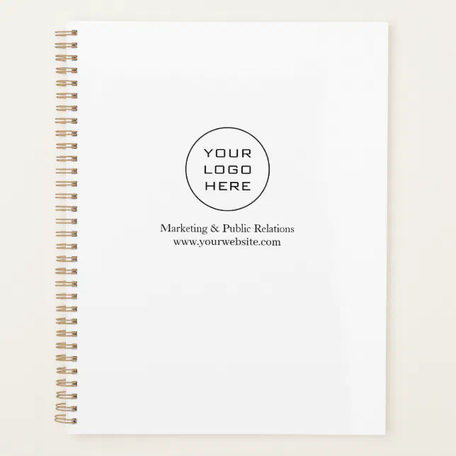 Your Company Logo Custom Business Planner | Zazzle