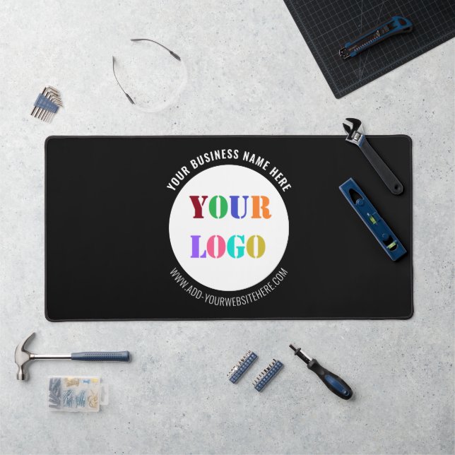 Your Company Logo Custom Text and Color Desk Mat (Workstation)