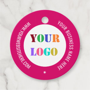 Your Company Logo Custom Text and Colors Gift Tags