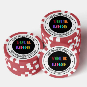 Your Company Logo Custom Text Branded Poker Chips