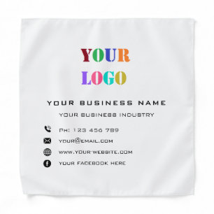 Your Company Logo Custom Text Business Bandana