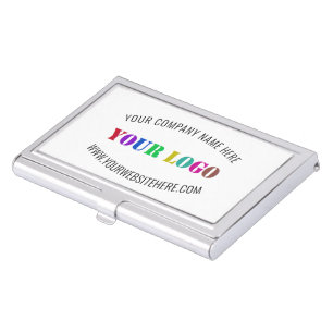 Your Company Logo Custom Text Business Card Case