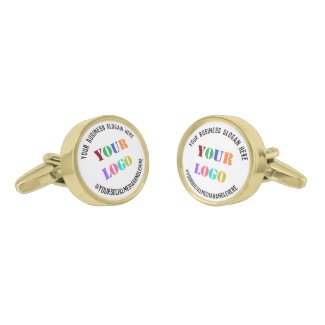 Your Company Logo Custom Text Business Cufflinks