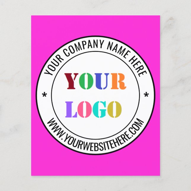 Your Company Logo Custom Text Business Flyers (Back)