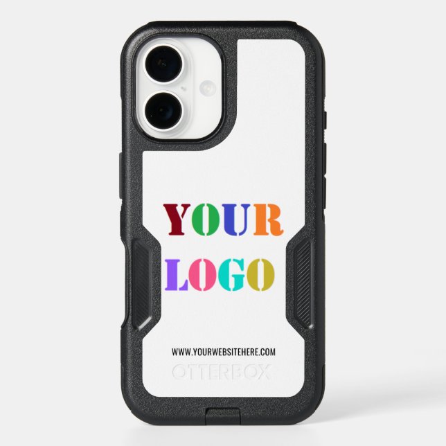 Your Company Logo Custom Text Business iPhone Case (Back)