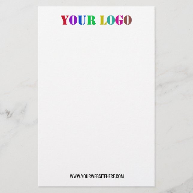 Your Company Logo Custom Text Business Stationery (Front)