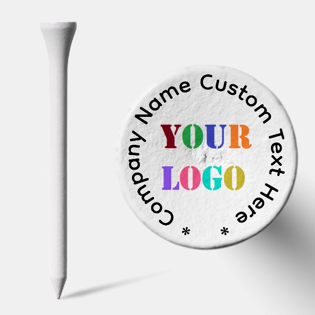 Your Company Logo Custom Text Golf Tees Example (Combo)