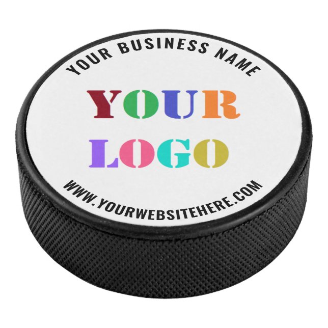 Your Company Logo Custom Text Hockey Puck (3/4)