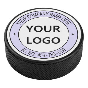 Your Company Logo Custom Text Hockey Puck Template