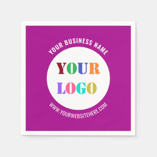Your Company Logo Custom Text Napkins Template
