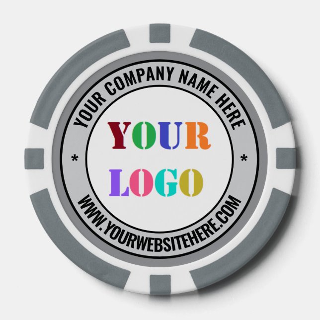 Your Company Logo Custom Text Poker Chips Example (Front)