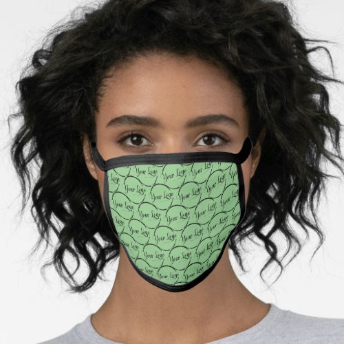 Your company logo green face mask