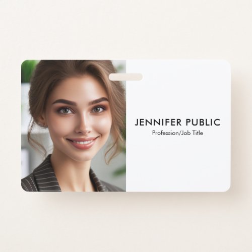 Your Company Logo Here Employee Photo Template Badge