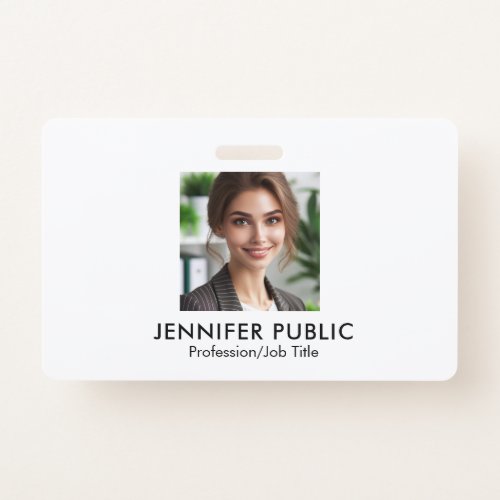 Your Company Logo Here Employee Photo Template Badge