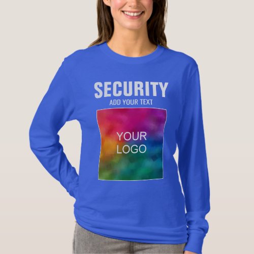 Your Company Logo Here Security Womens Royal Blue T_Shirt