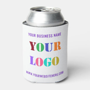 Your Company Logo Info Branded Can Cooler Example