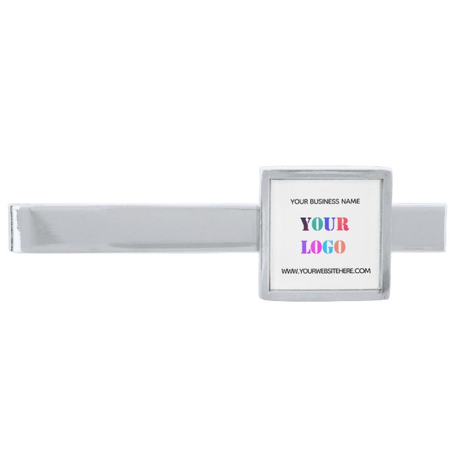 Your Company Logo Info Branded Tie Bar Example (Front)