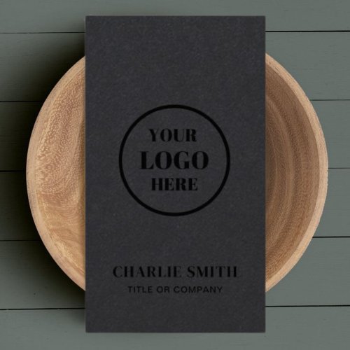 Your Company Logo l Modern Black Professional Business Card