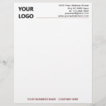 Your Company Logo Name Address Colors Letterhead<br><div class="desc">Choose Colors - Simple Personalized Modern Design Your Business Office Letterhead with Logo - Add Your Logo - Image / Address and Contact Information / Name - Company or Slogan - Tagline / more - Resize and move or remove and add elements - image / text with customization tool. Choose...</div>