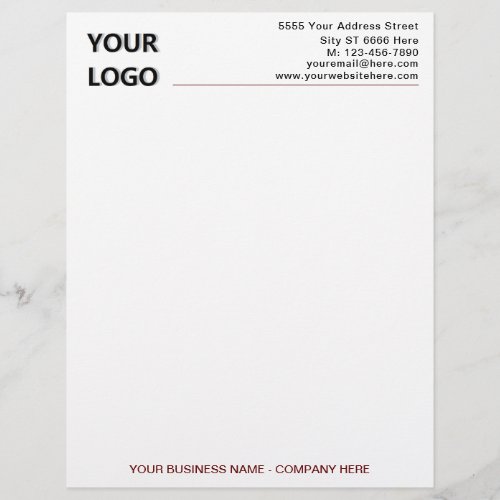 Your Company Logo Name Address Colors Letterhead