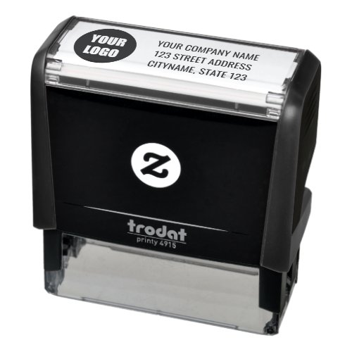 Your Company Logo Name Address Self_inking Stamp 