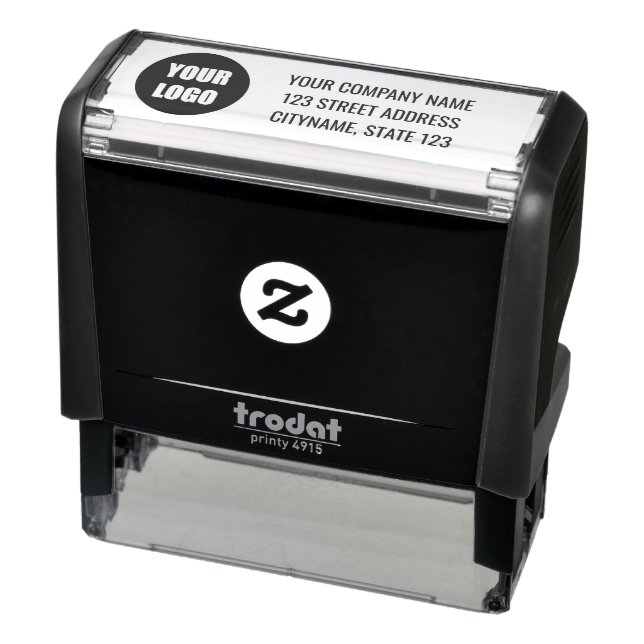 Your Company Logo Name Address Self-inking Stamp  (Product)