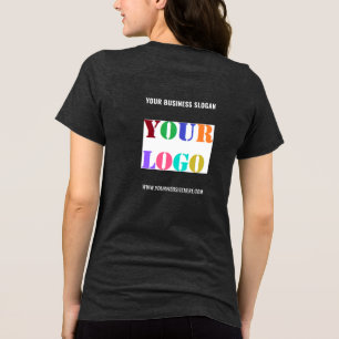 Your Company Logo Name Info Branded Promotional Tri-Blend Shirt