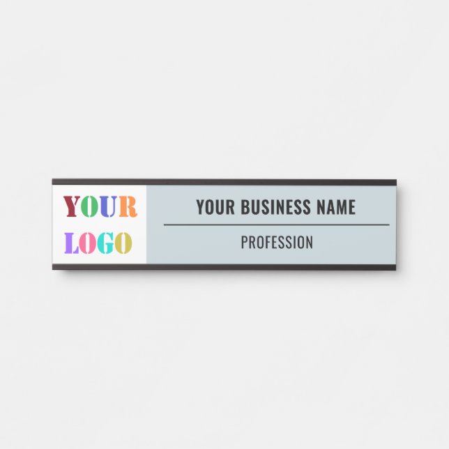 Your Company Logo Name Office Name Plate Template (Front)